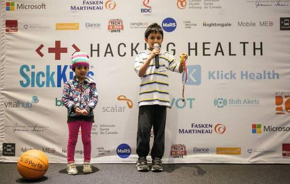 Demo of Rainbow Necklace @SickKids Hacking Health 2014